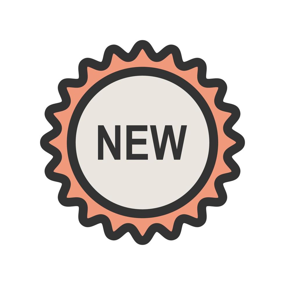 New Filled Line Icon vector