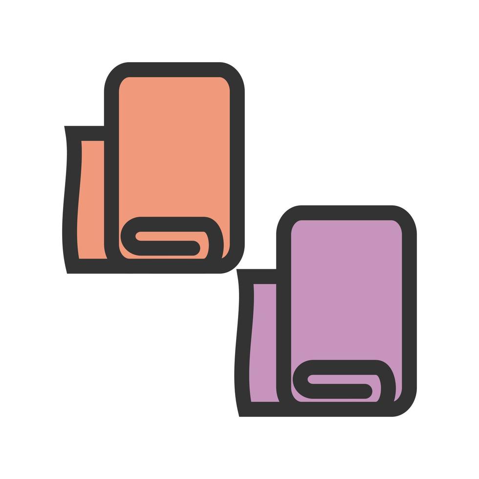 Folded Napkins Filled Line Icon vector