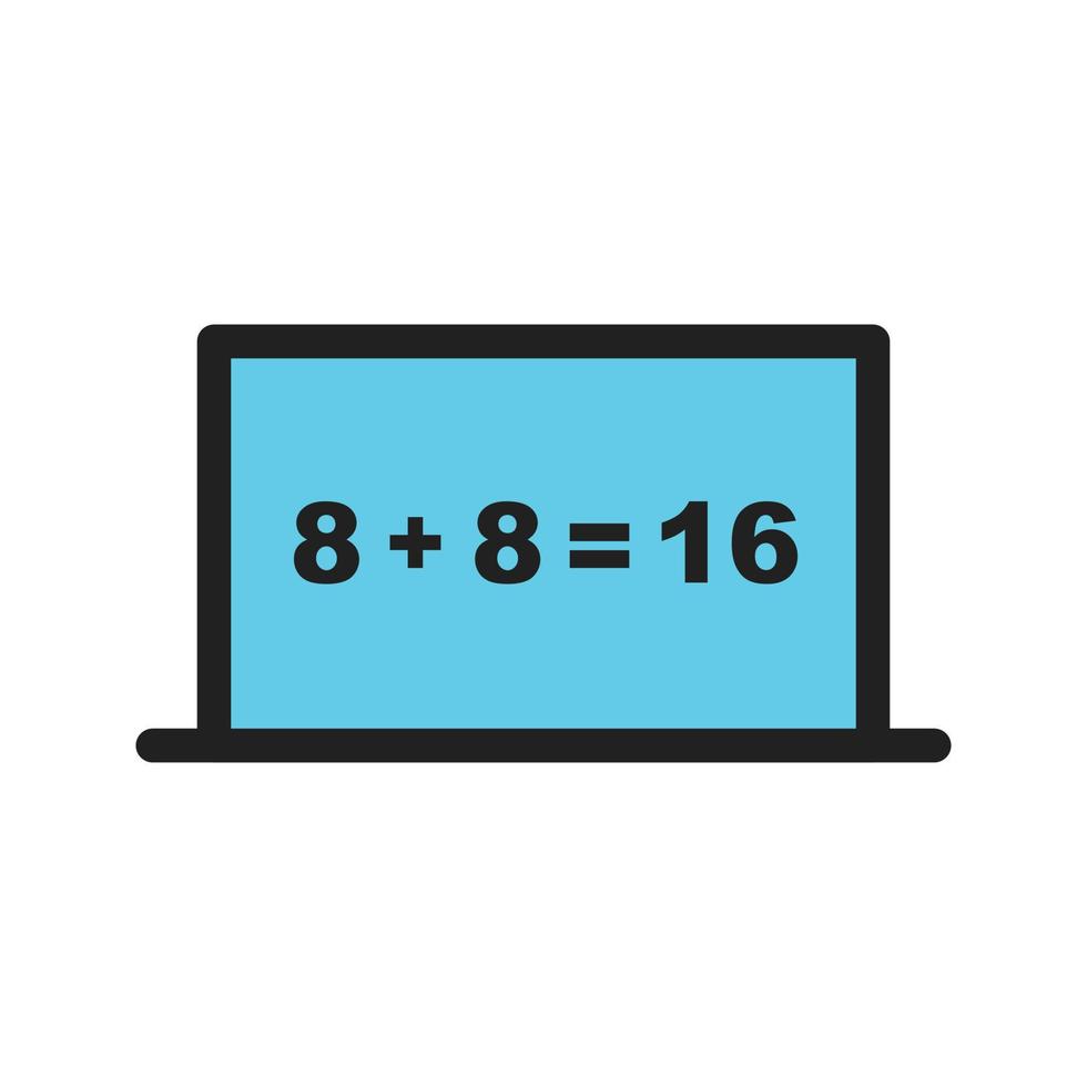 Online Calculation Filled Line Icon vector
