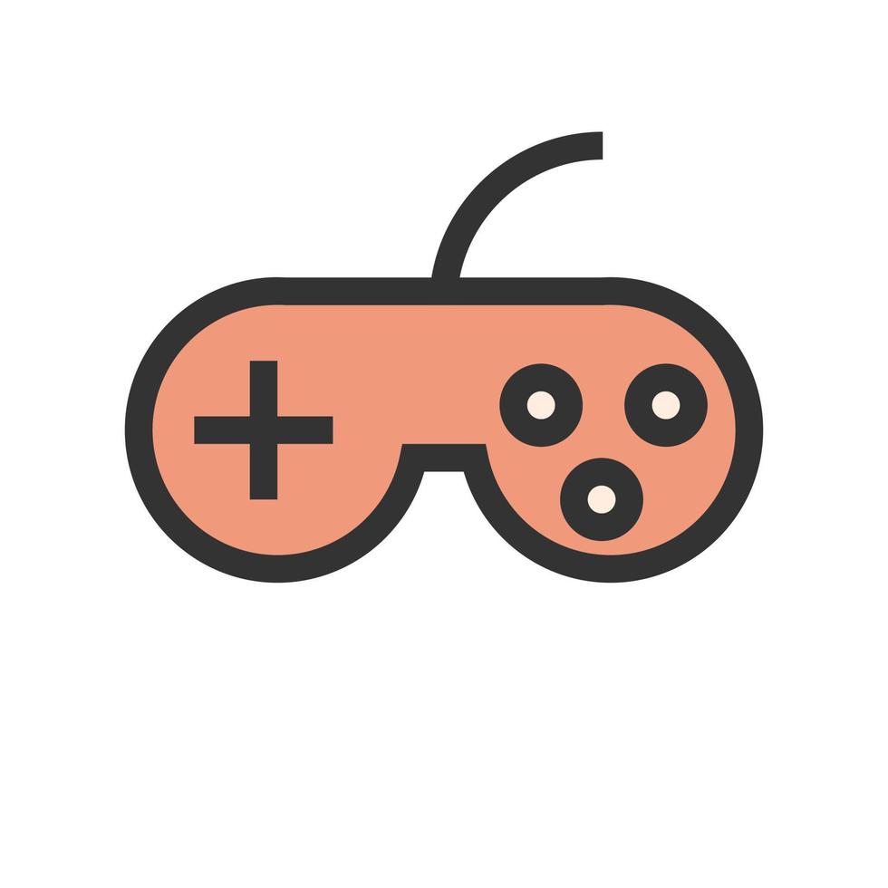 Joystick Filled Line Icon vector