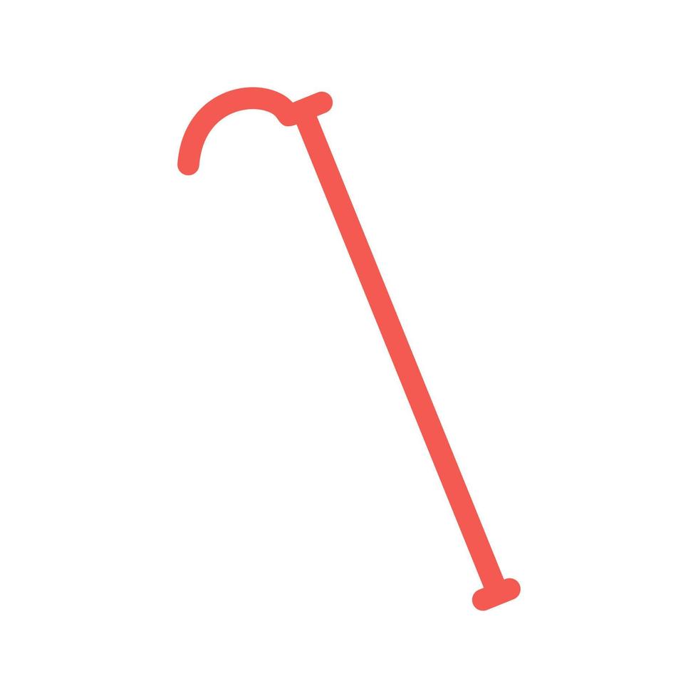 Walking Stick Filled Line Icon vector