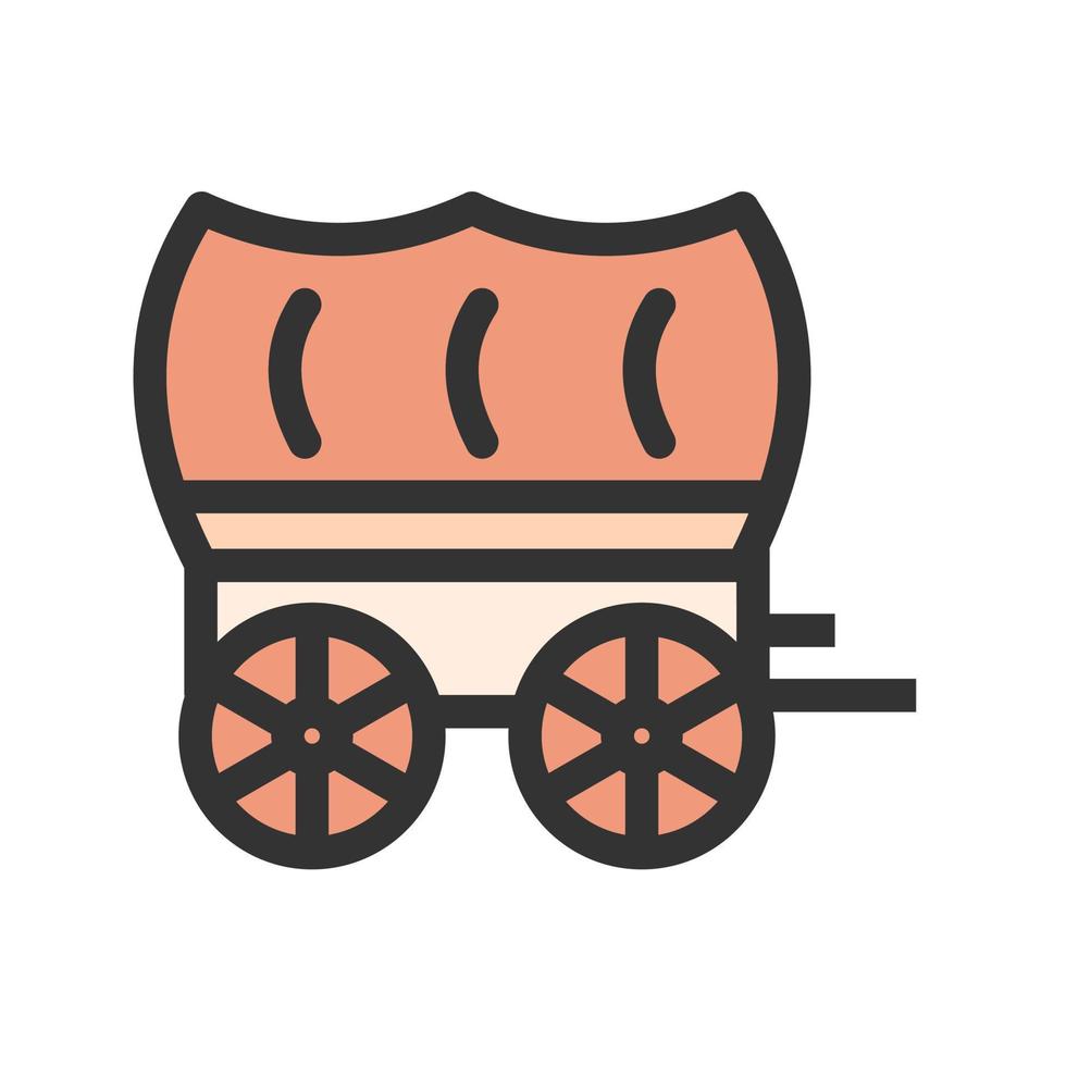 Cart Filled Line Icon vector