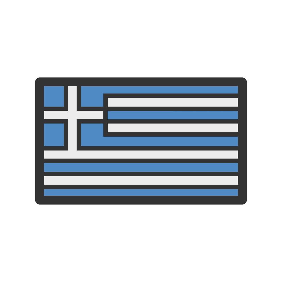 Greece Filled Line Icon vector