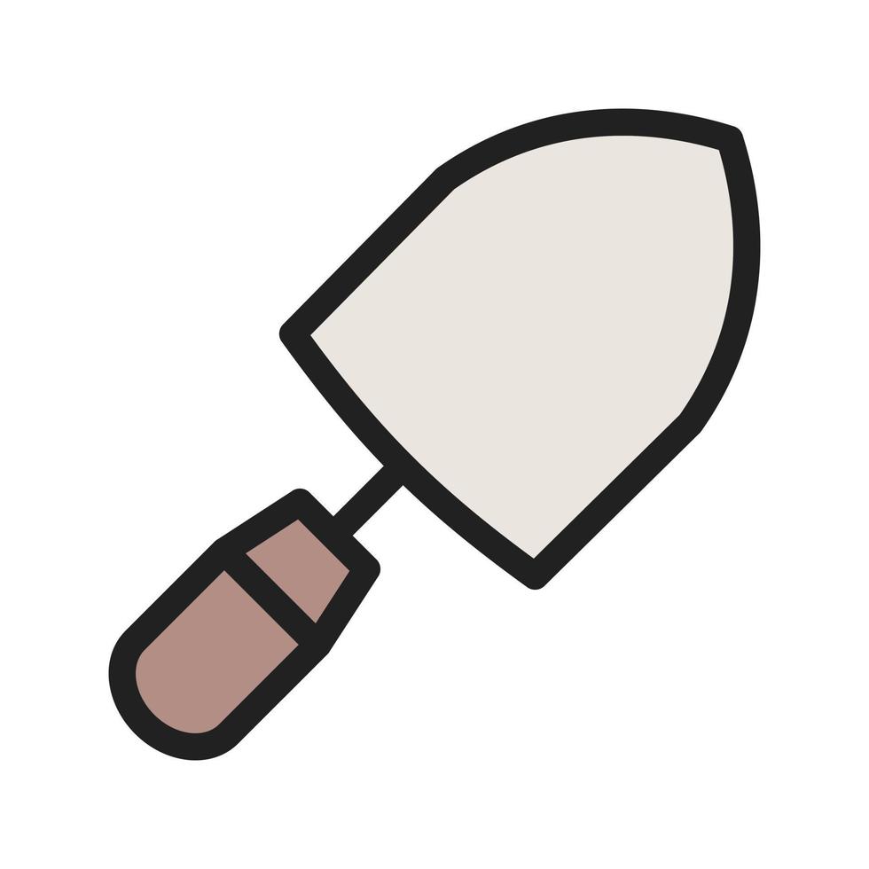 Trowel Filled Line Icon vector