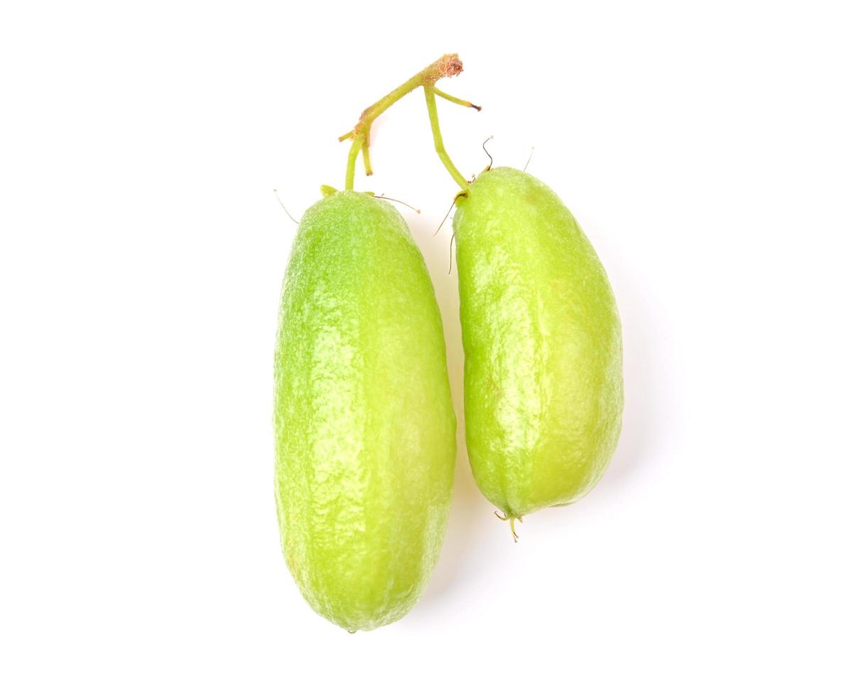 Bilimbi ,Averhoa bilimbi Linn. isolated on a white background. Top view photo