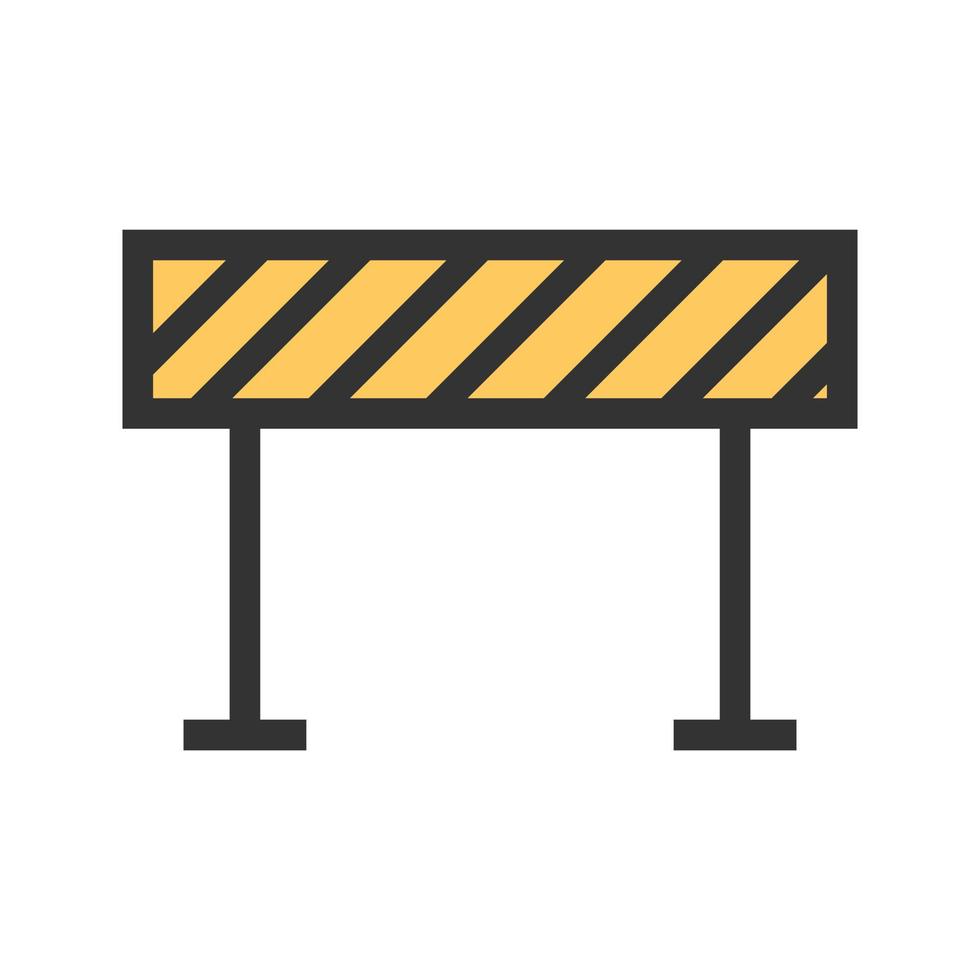 Barrier Filled Line Icon vector