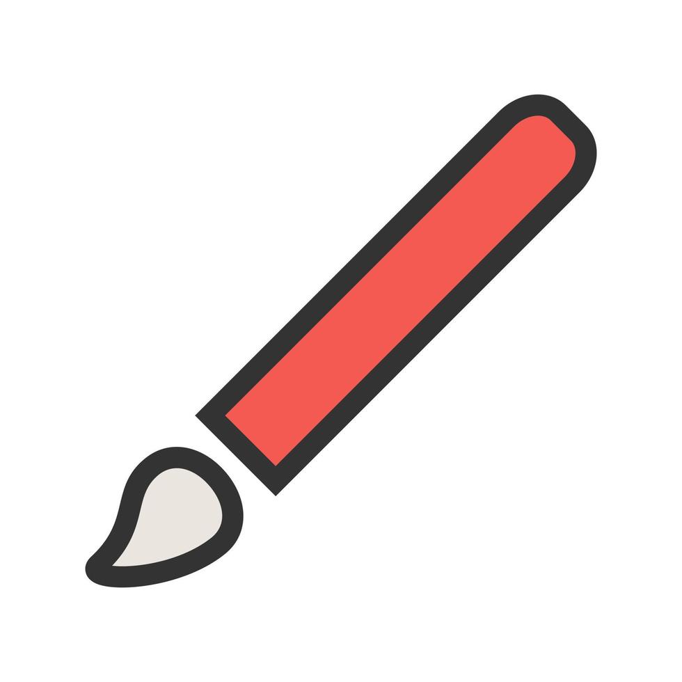 Brush Filled Line Icon vector