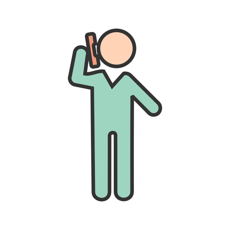 Calling Filled Line Icon vector