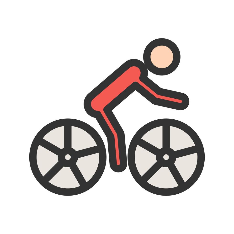 Cycling Filled Line Icon vector