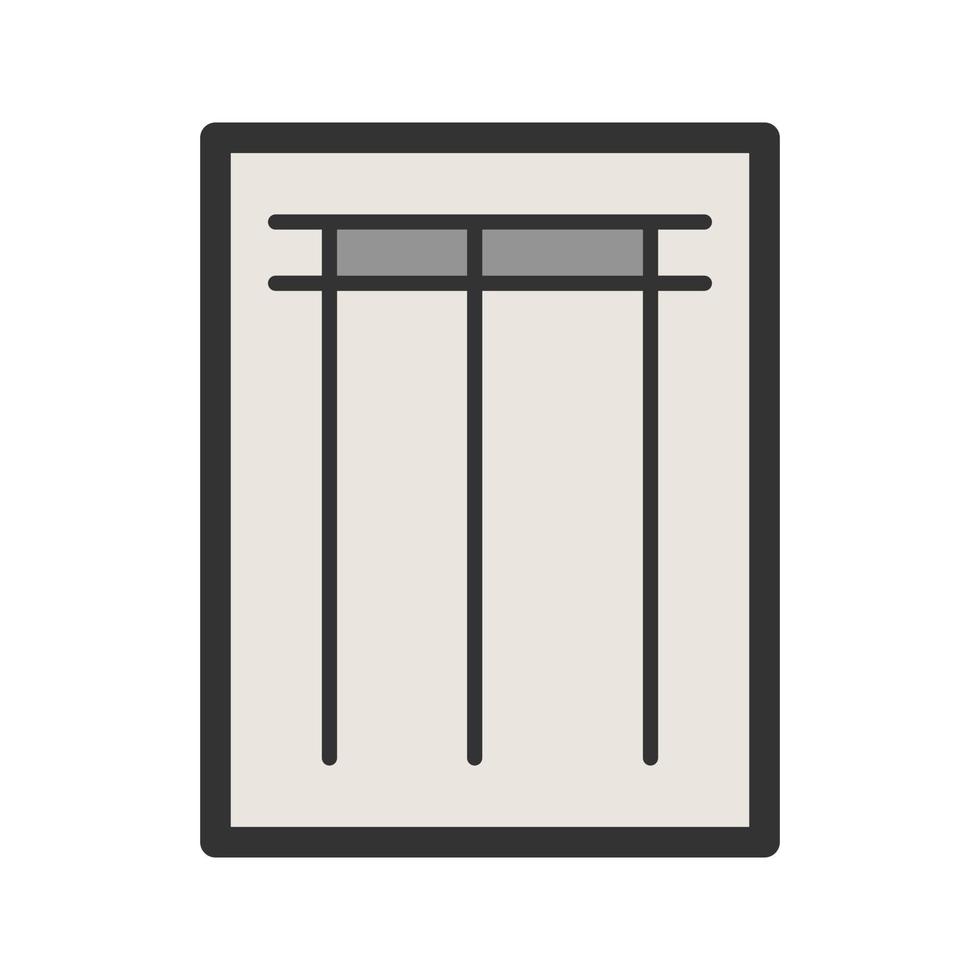 Table of Rates Filled Line Icon vector