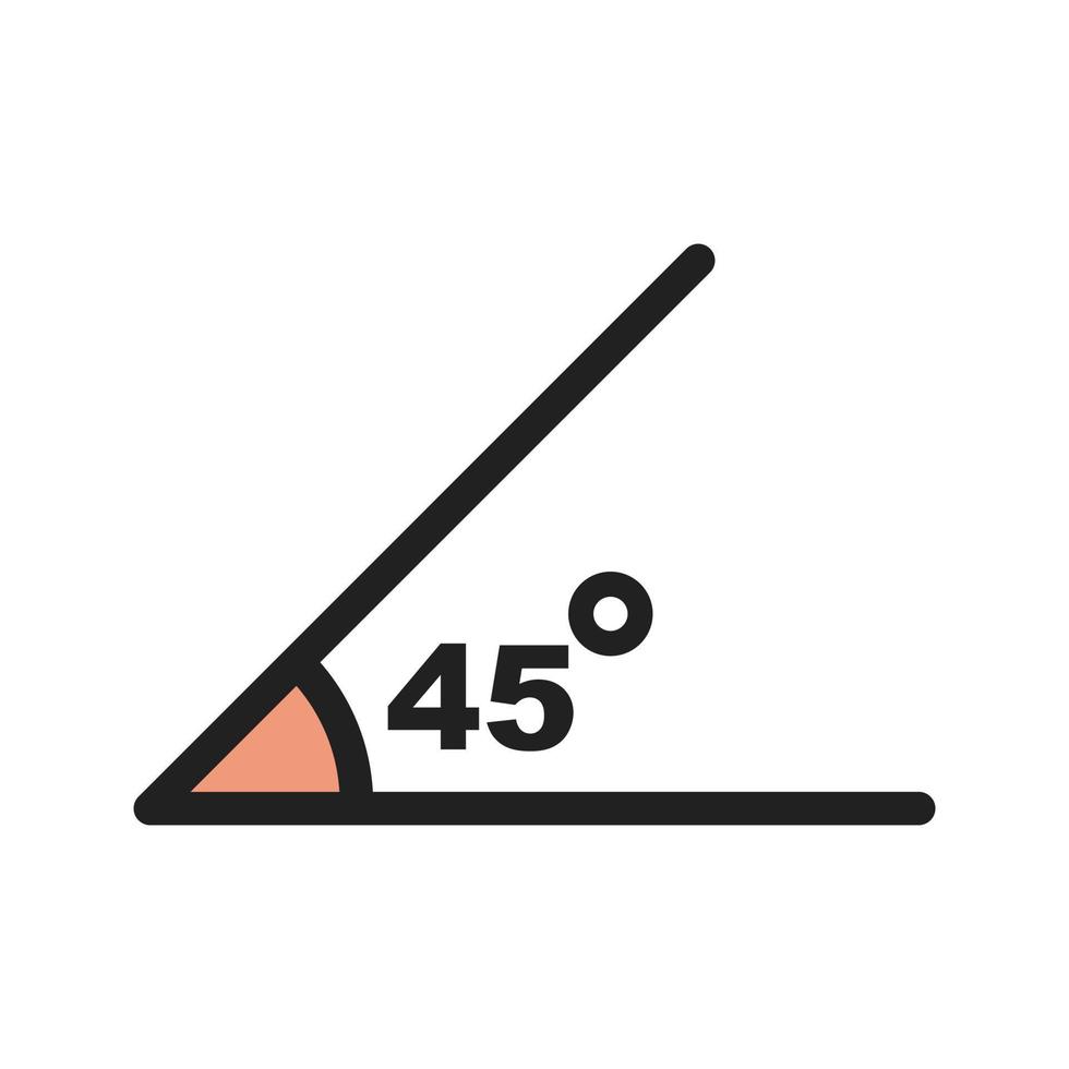 Angle Filled Line Icon vector