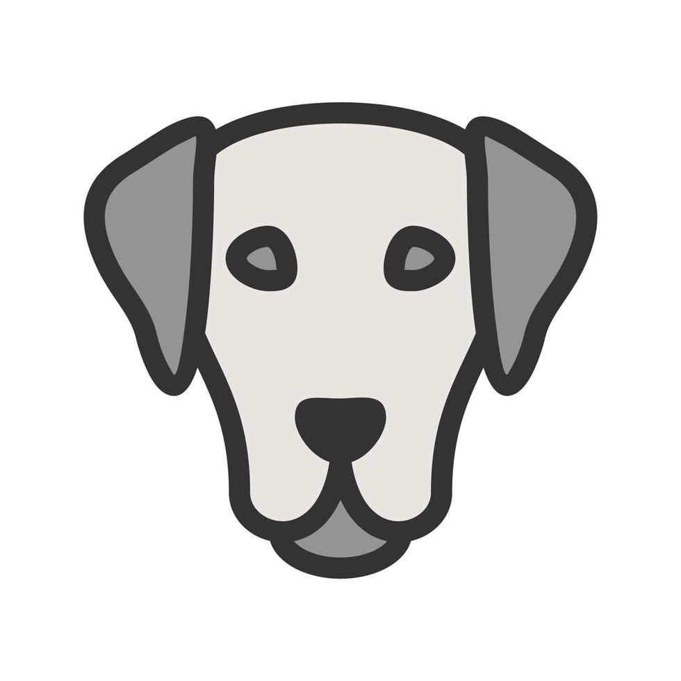 Dog Face Filled Line Icon vector