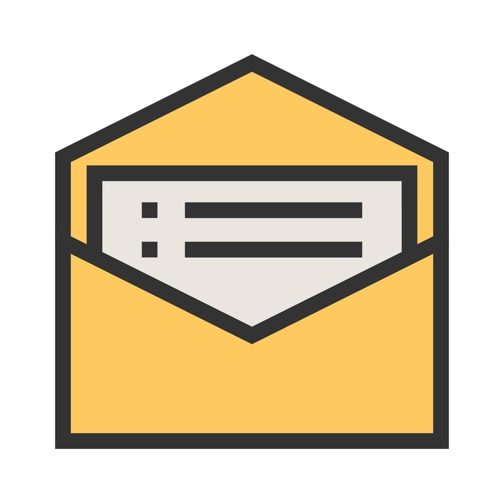 Free E-Statements Filled Line Icon vector