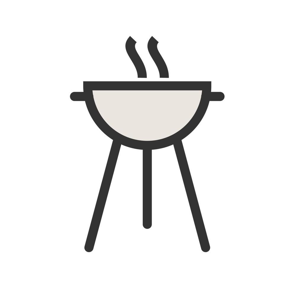 icono de línea llena de fiesta de barbacoa vector