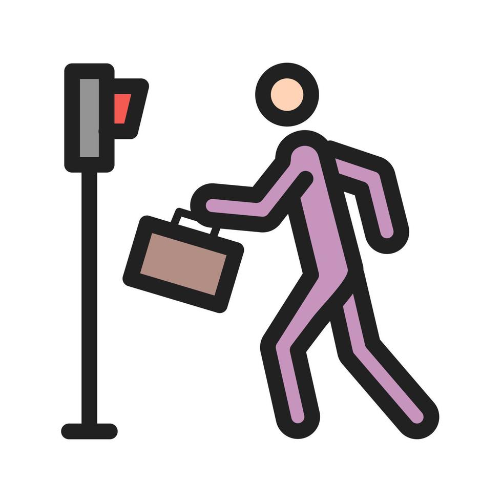 Crossing Road Filled Line Icon vector