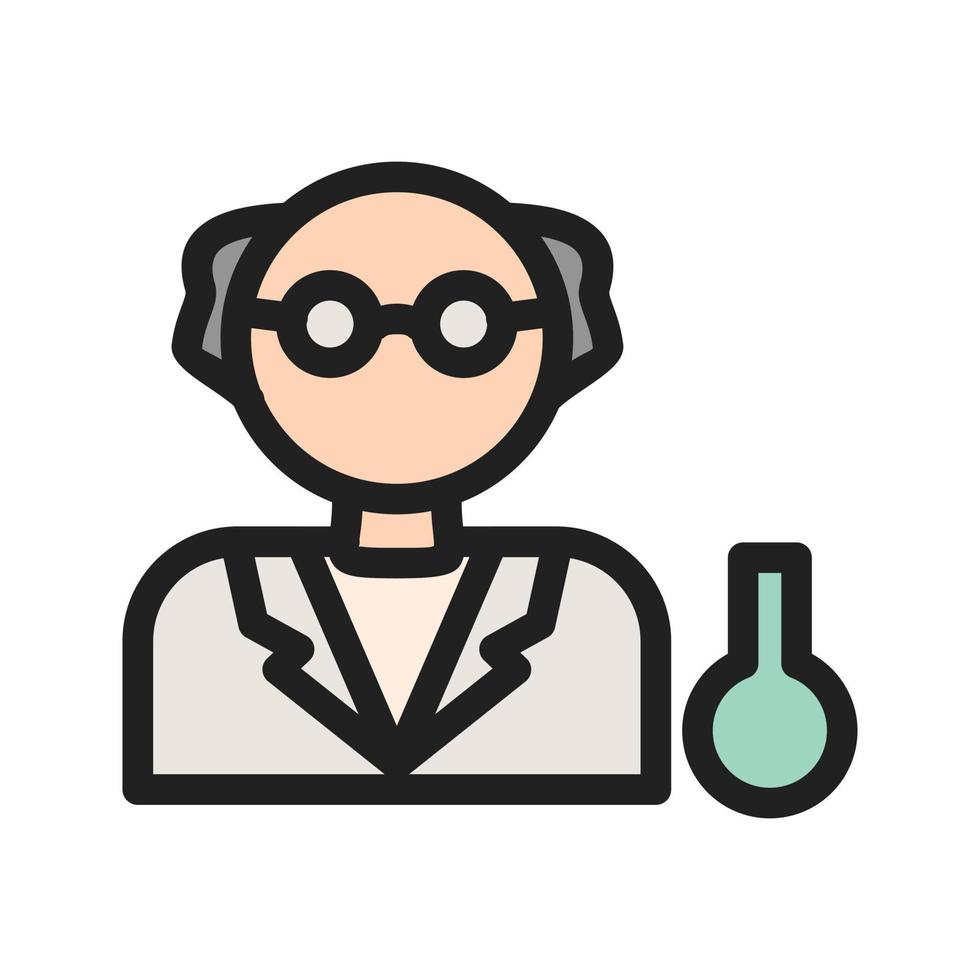 Scientist Filled Line Icon vector