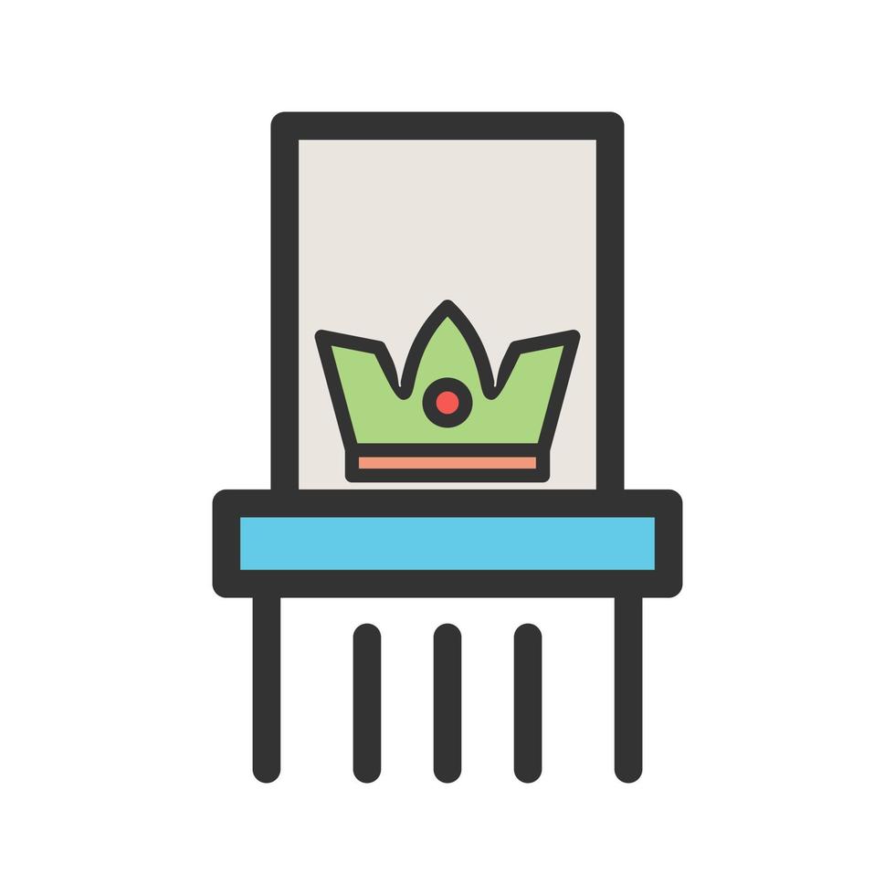 Crown Exhibit Filled Line Icon vector