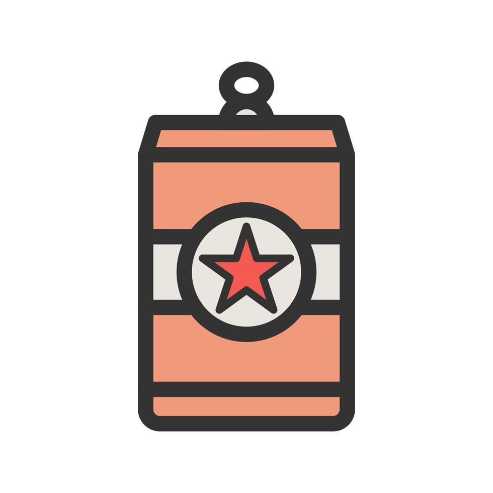 Beer Can I Filled Line Icon vector