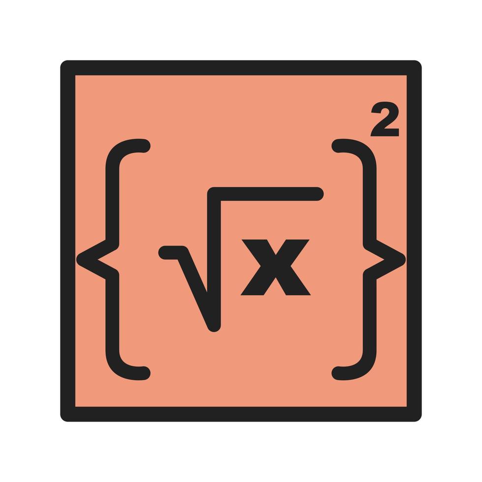 Formula I Filled Line Icon vector