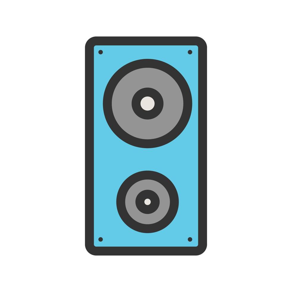 icono de línea llena de altavoz vector