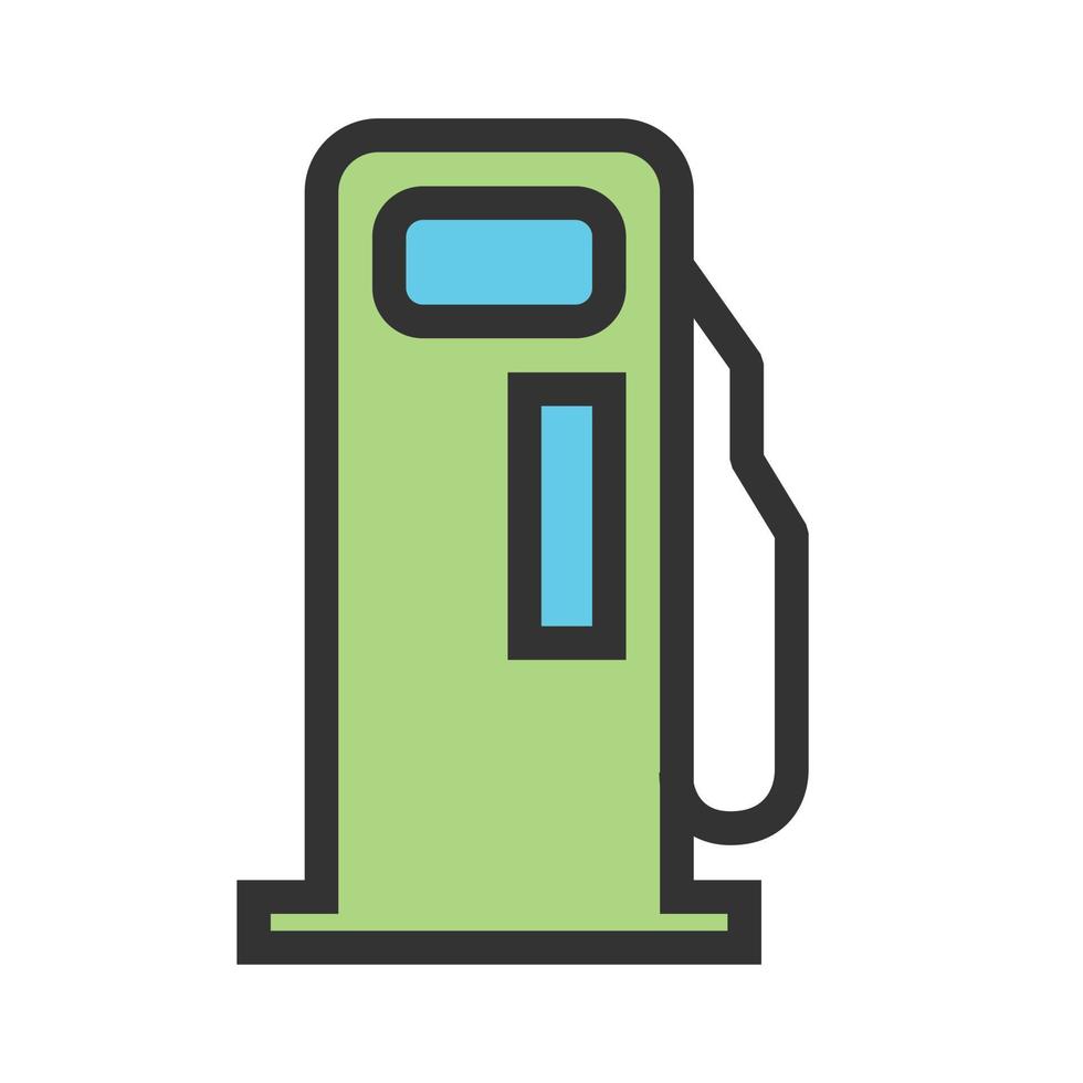 Gas Station Service Filled Line Icon vector