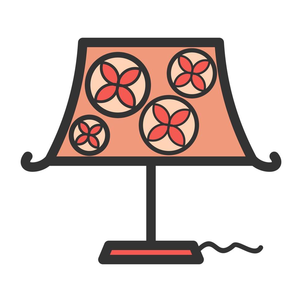 Decoration Lamp Filled Line Icon vector