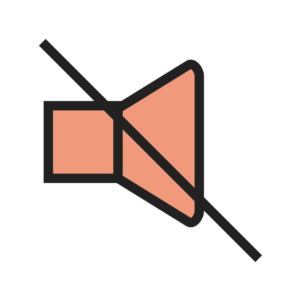 Muted Volume Filled Line Icon vector