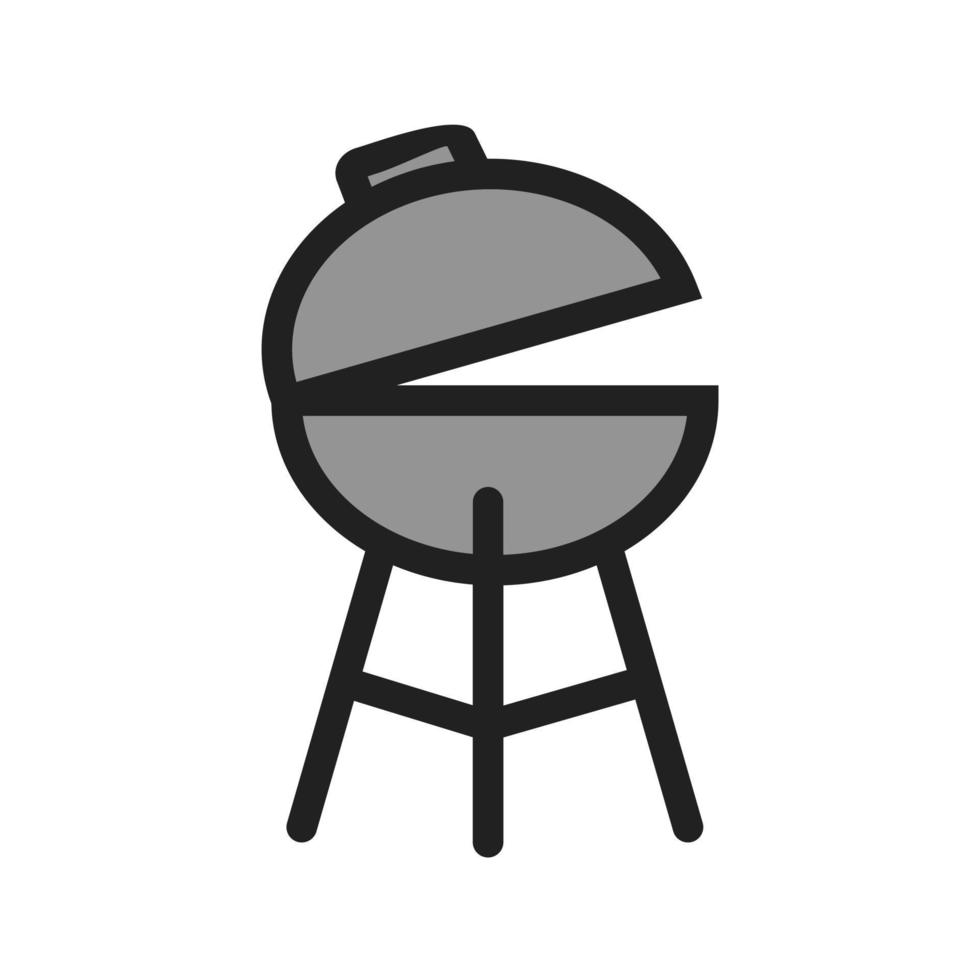 icono de línea llena de barbacoa vector