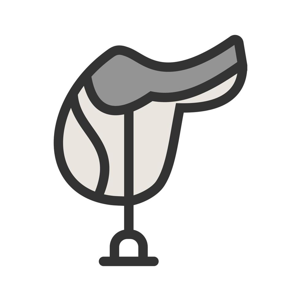 Saddle Filled Line Icon vector