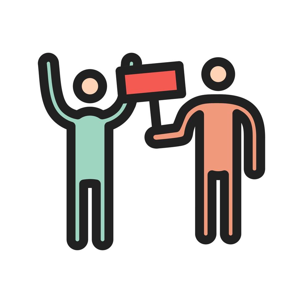 Protest Filled Line Icon vector