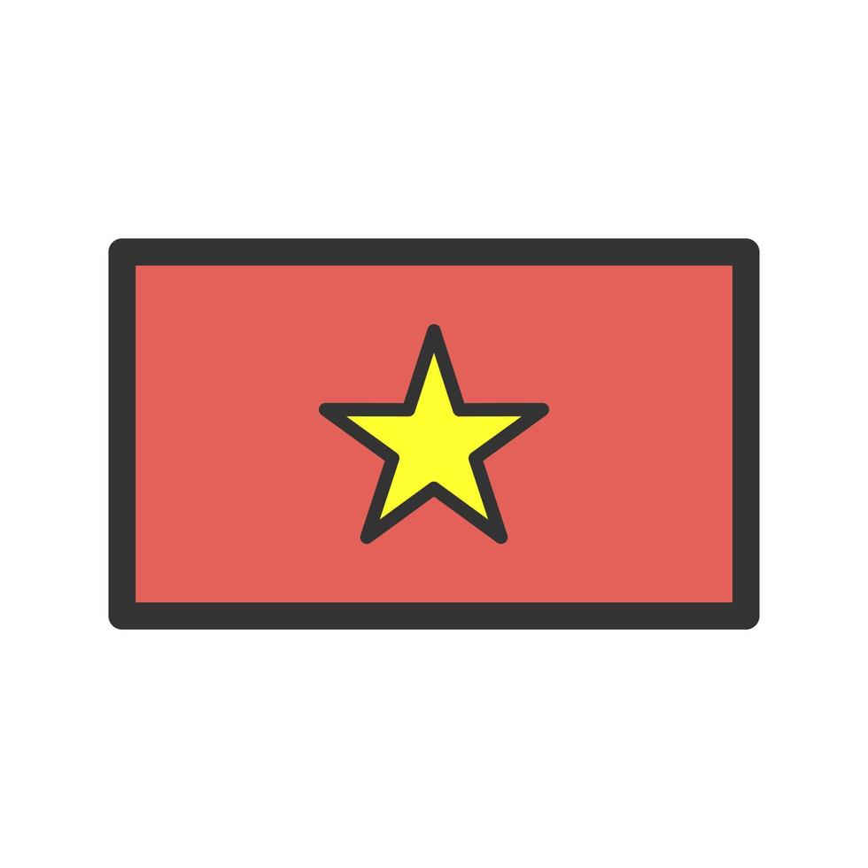 Vietnam Filled Line Icon vector