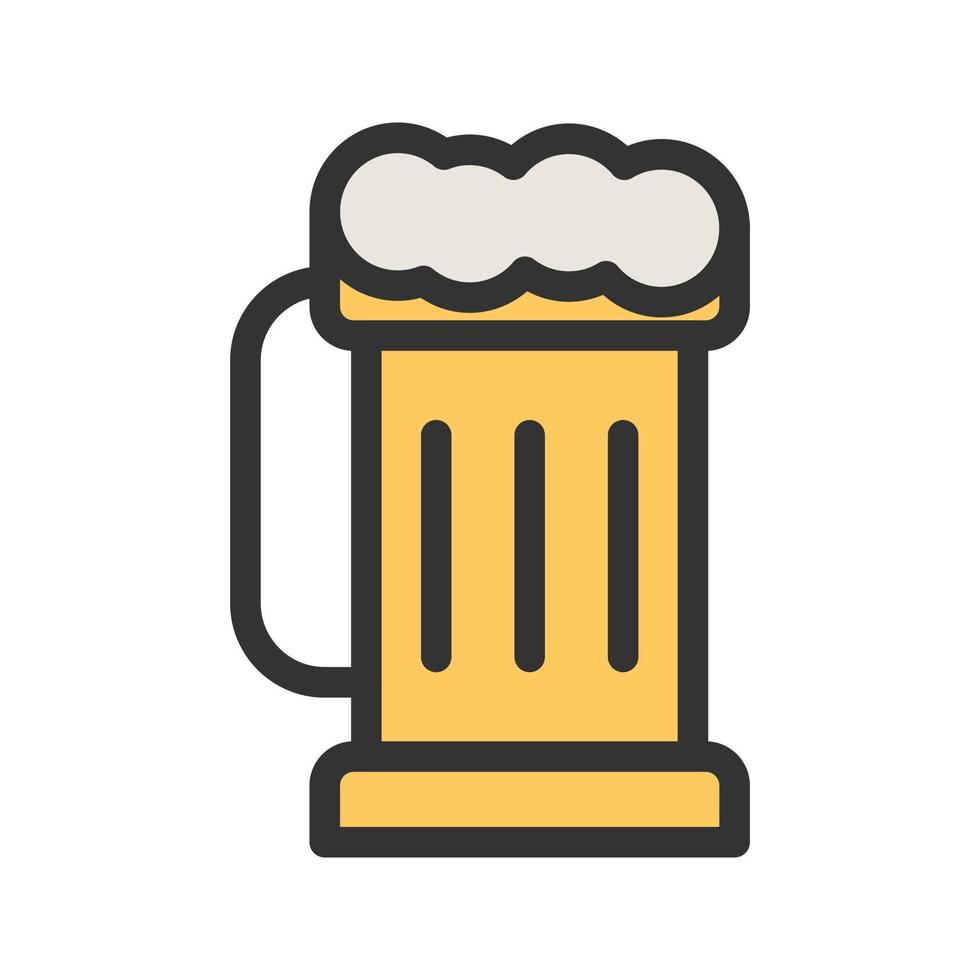 Pint of Beer I Filled Line Icon vector