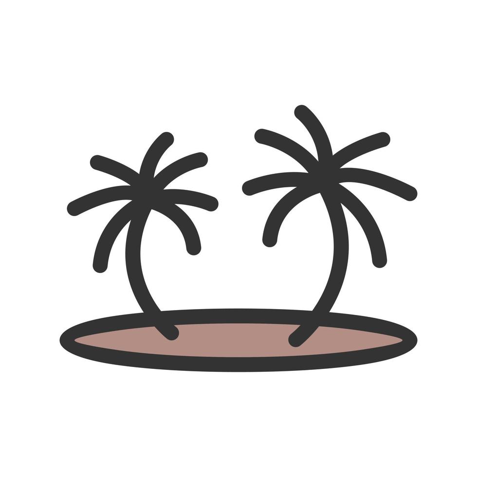 Island Filled Line Icon vector