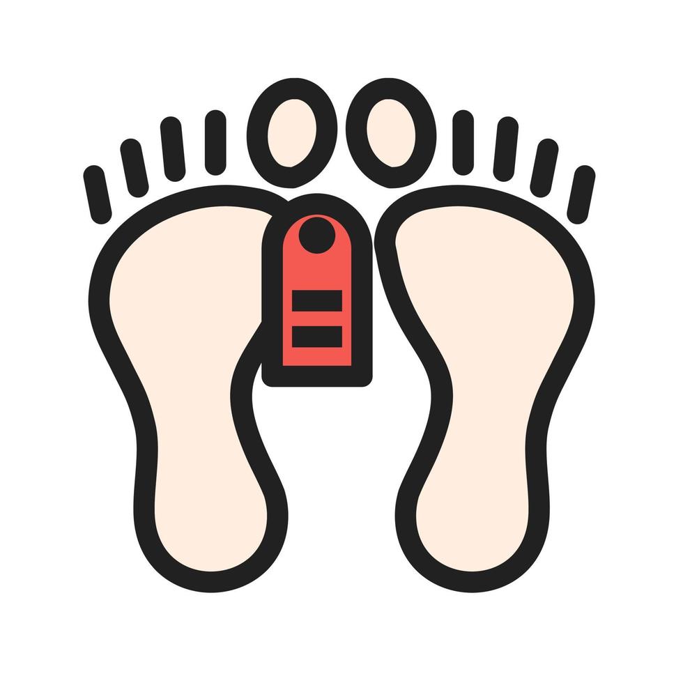 Dead Person Filled Line Icon vector