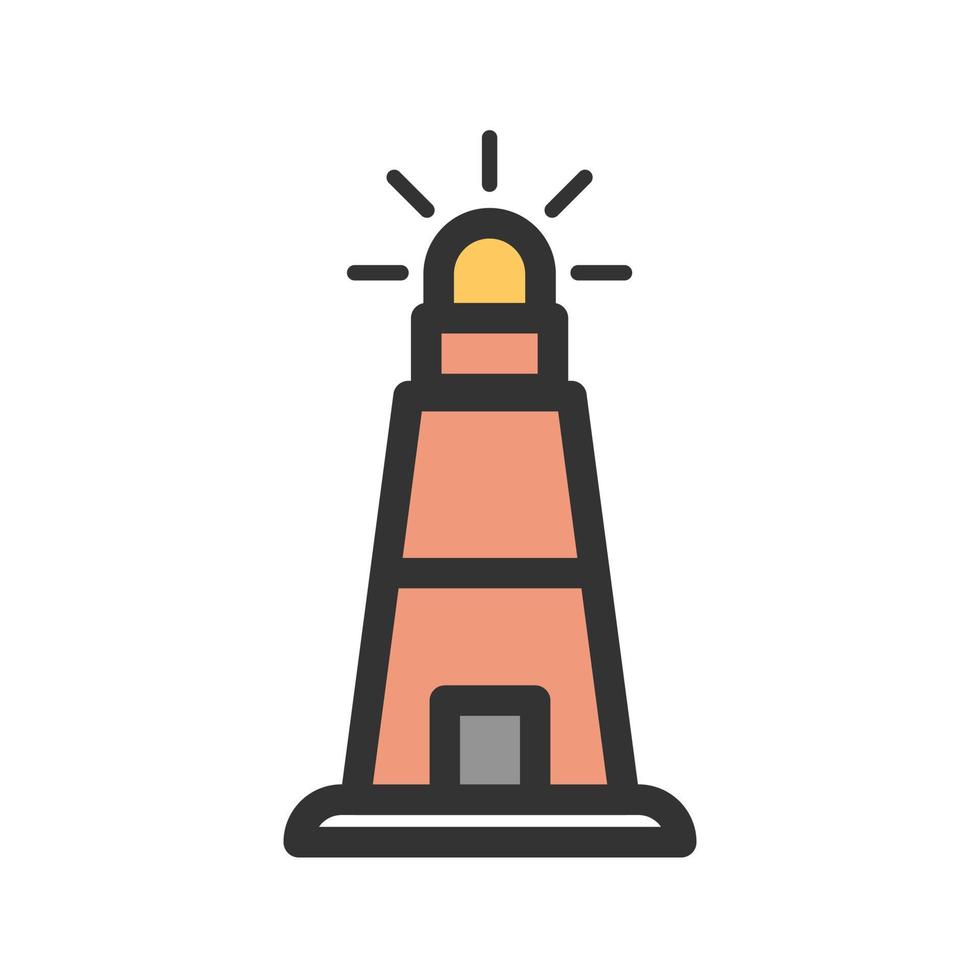 Lighthouse Filled Line Icon vector