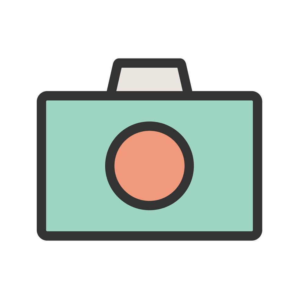 Camera II Filled Line Icon vector