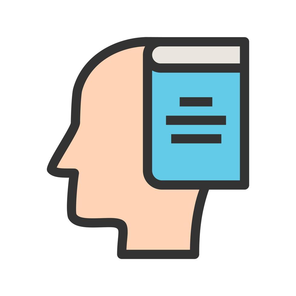 Learning Skills Filled Line Icon vector