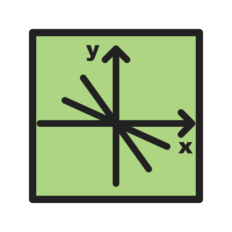 Linear Function Filled Line Icon vector