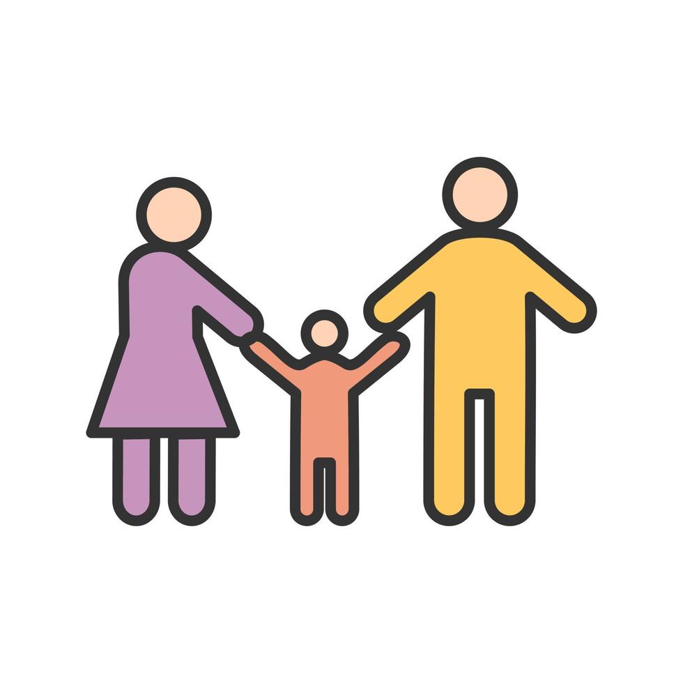 Parents Filled Line Icon vector