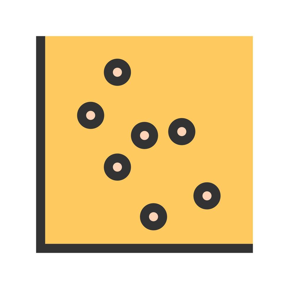 Scatter Plot I Filled Line Icon vector