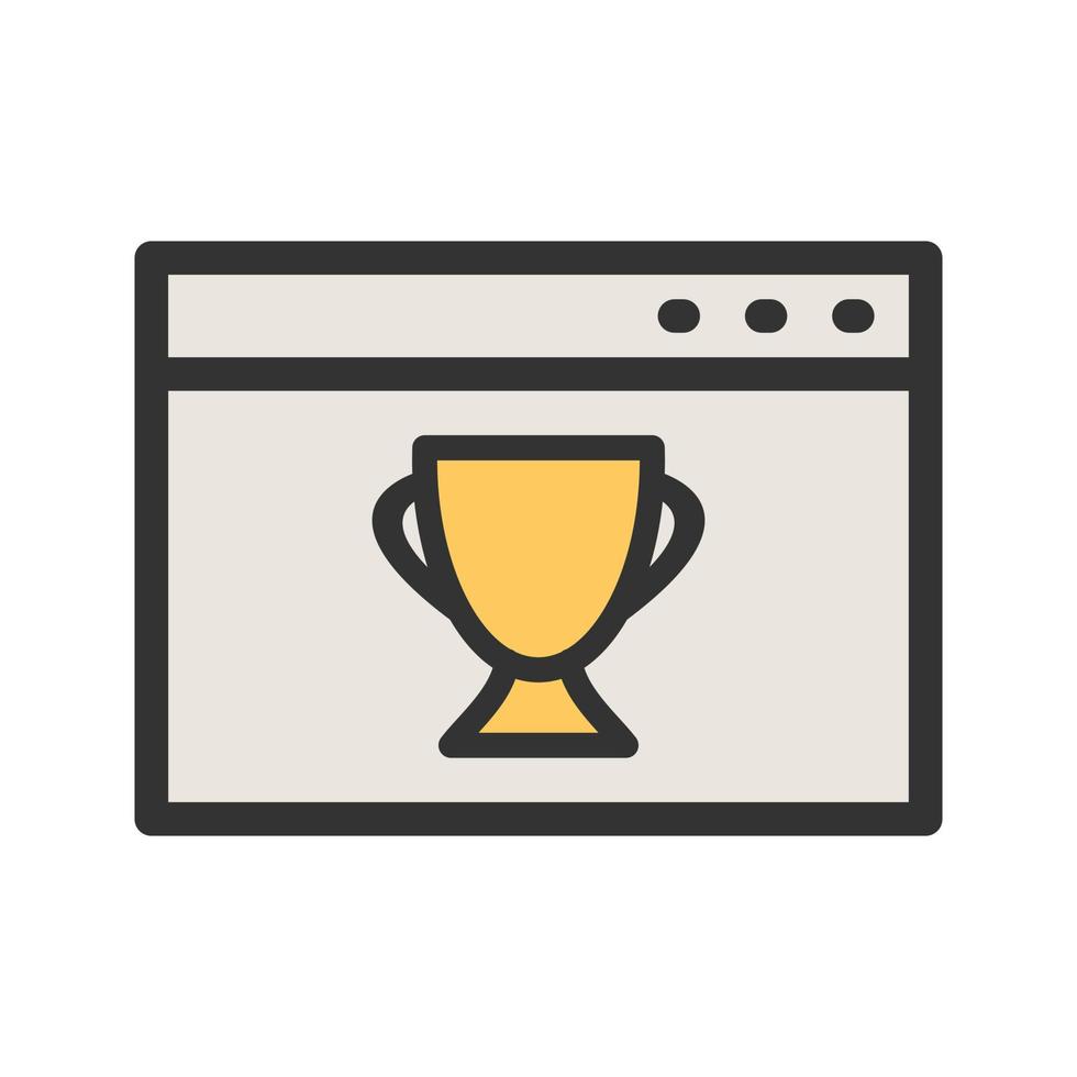 icono de línea llena de premio web vector