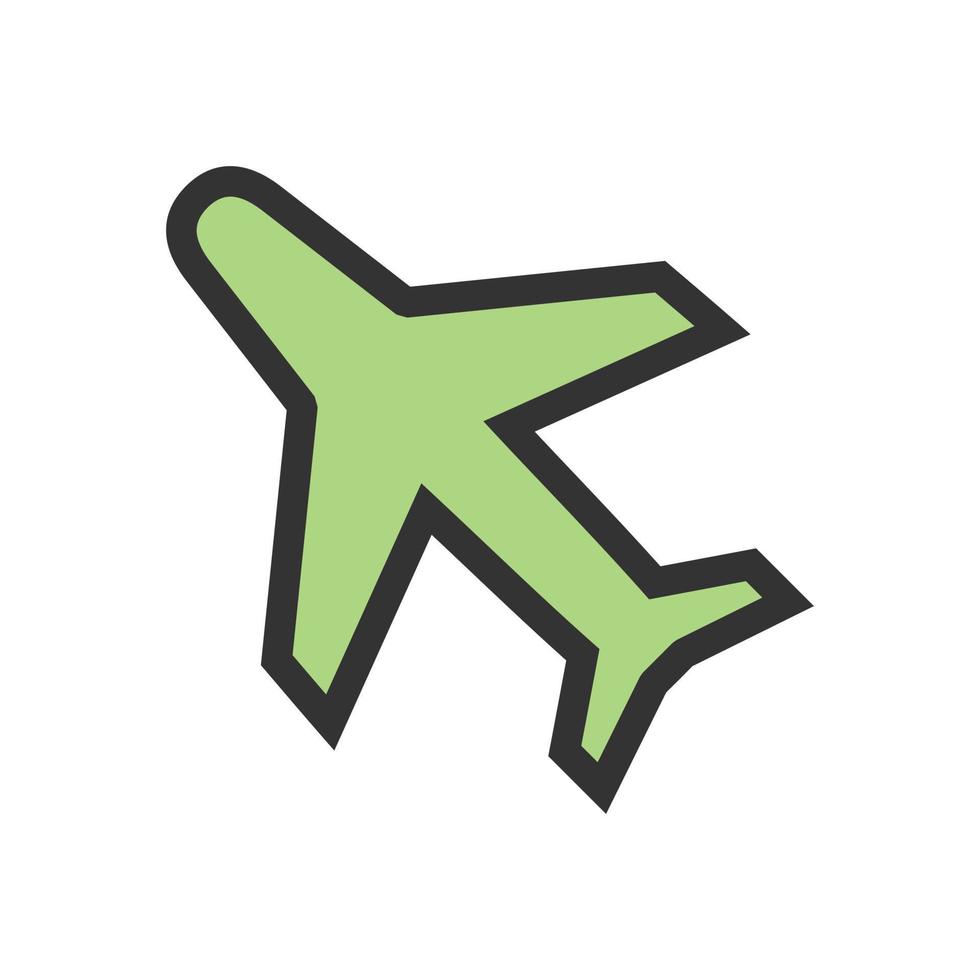 Aero plane Filled Line Icon vector