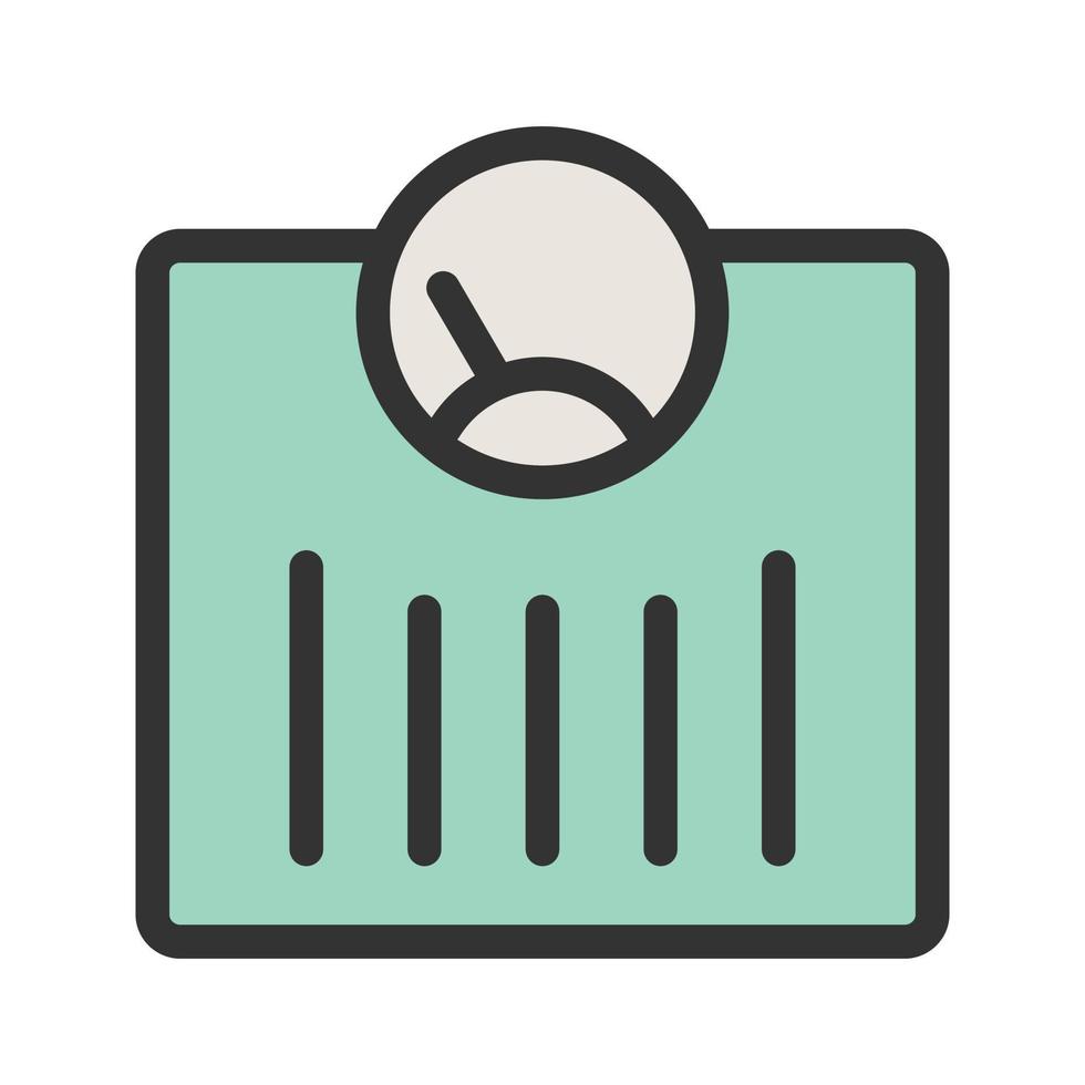 Weighing Machine Filled Line Icon vector