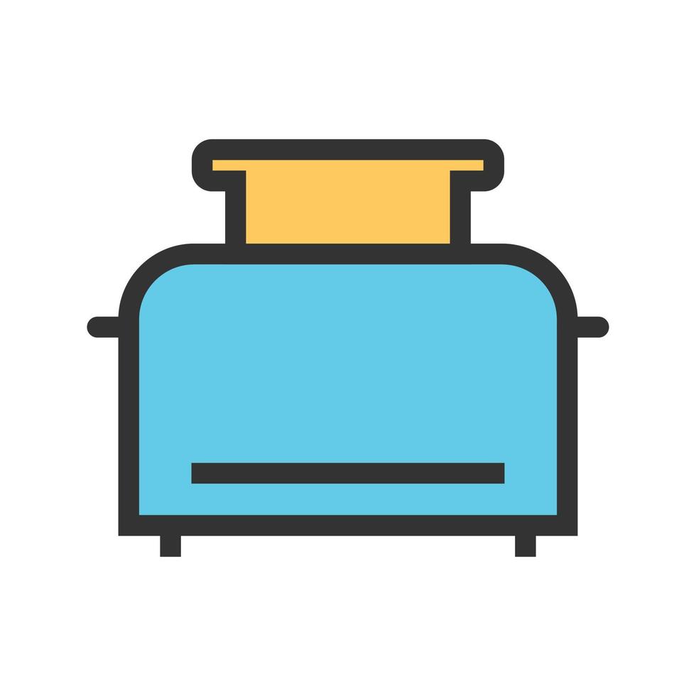 Toaster Filled Line Icon vector