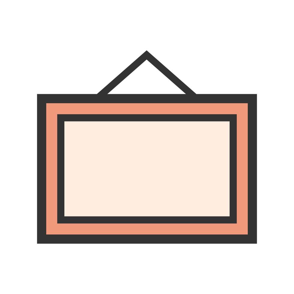 Notice Board Filled Line Icon vector