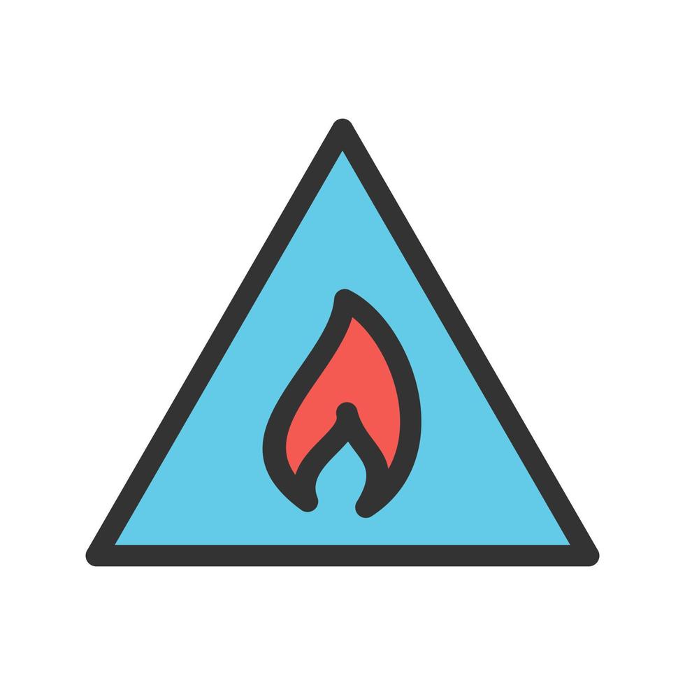 Flammable Material Filled Line Icon vector