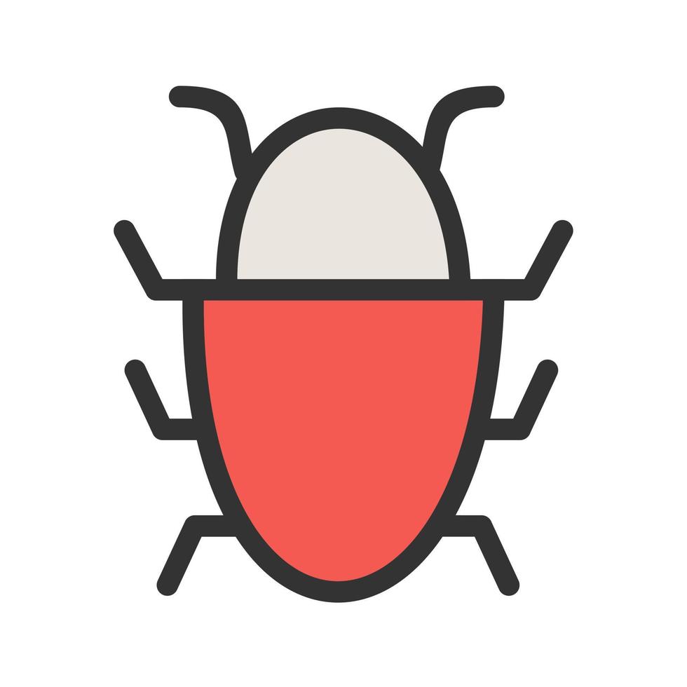 Bug Report Filled Line Icon vector
