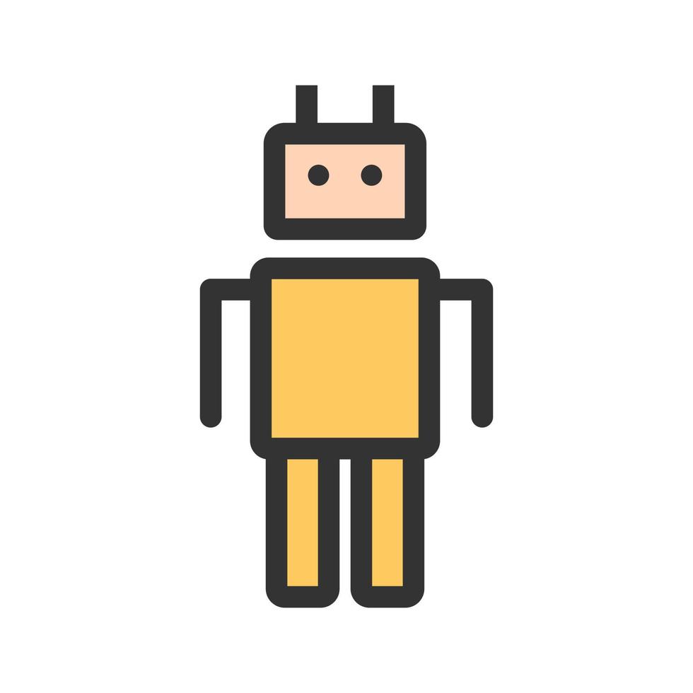 Robot I Filled Line Icon vector