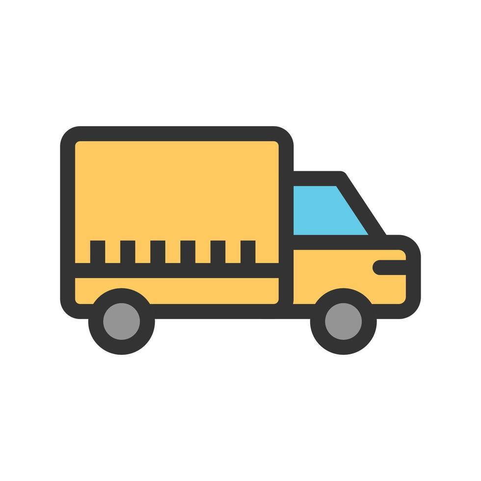 Logistics Ship Filled Line Icon vector
