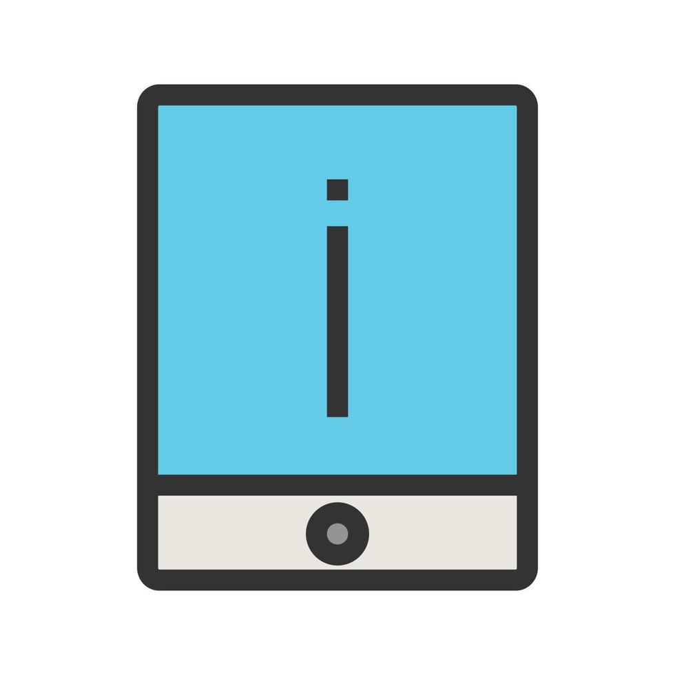 Perm Device Info Filled Line Icon vector